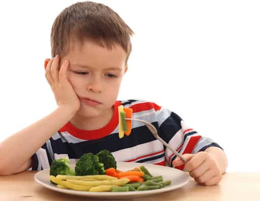 Criança com seletividade alimentar